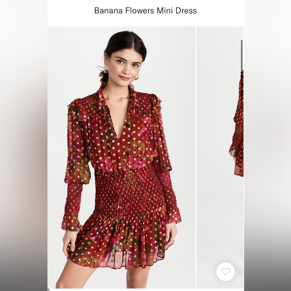 Farm Rio Banana Flowers Mini Dress NWT